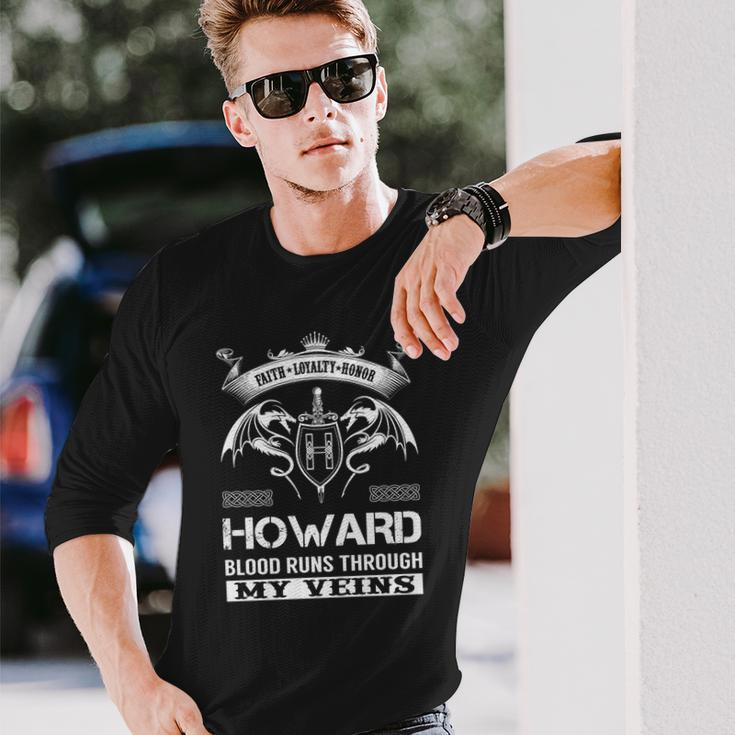 Howard Blood Runs Through My Veins V2 Long Sleeve T-Shirt Gifts for Him