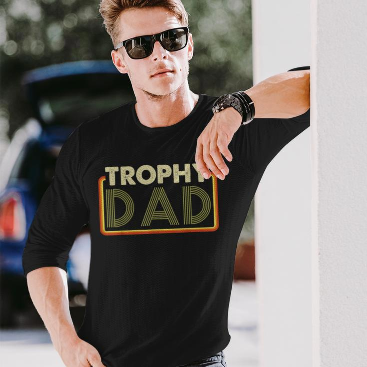 Husband Best Father Vintage Trophy Dad Long Sleeve T-Shirt Gifts for Him