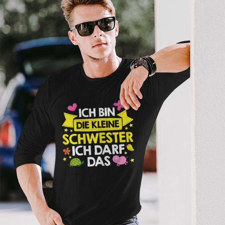 Ich Bin Die Kleine Schwester Ich Darf Das Familie Nachwuchs Langarmshirts Geschenke für Ihn