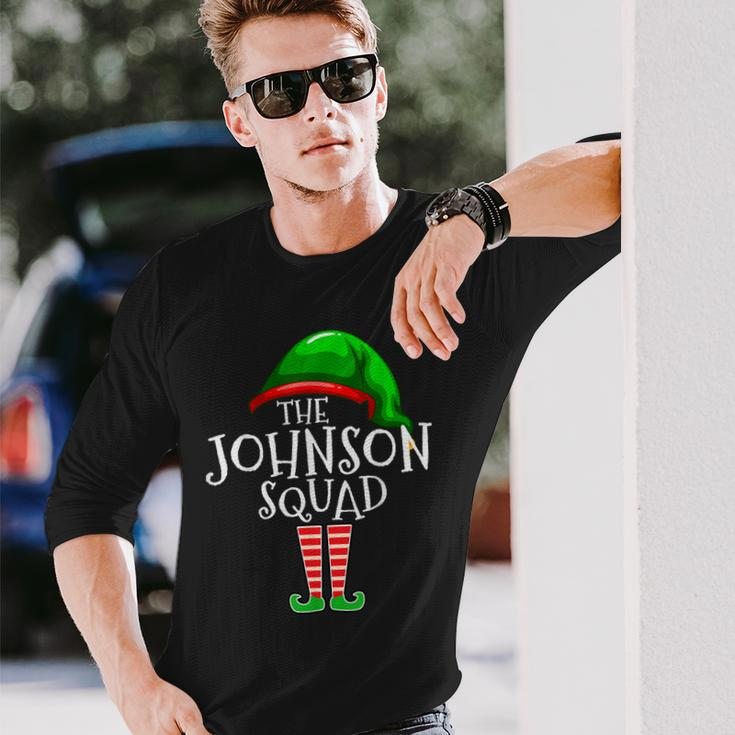 Johnson Squad Elf Group Matching Name Christmas Long Sleeve T-Shirt Gifts for Him