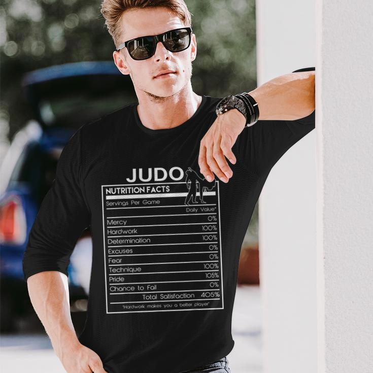 Judo Nutrition Facts Sarkastisches Judo Girl Langarmshirts Geschenke für Ihn