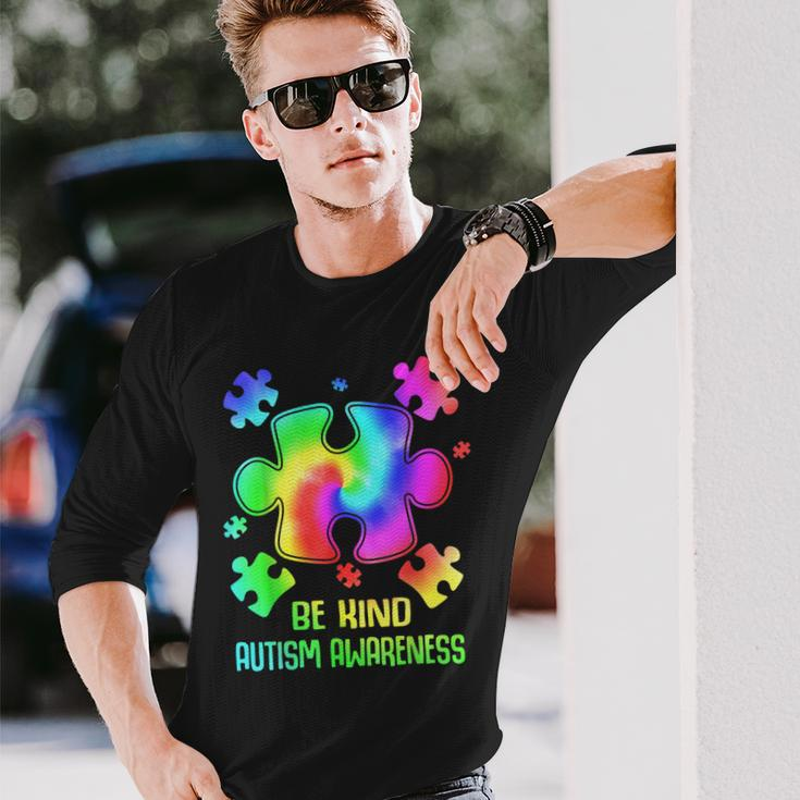 Be Kind Puzzle Tie Dye Autism Awareness Toddler Long Sleeve T-Shirt T-Shirt Gifts for Him
