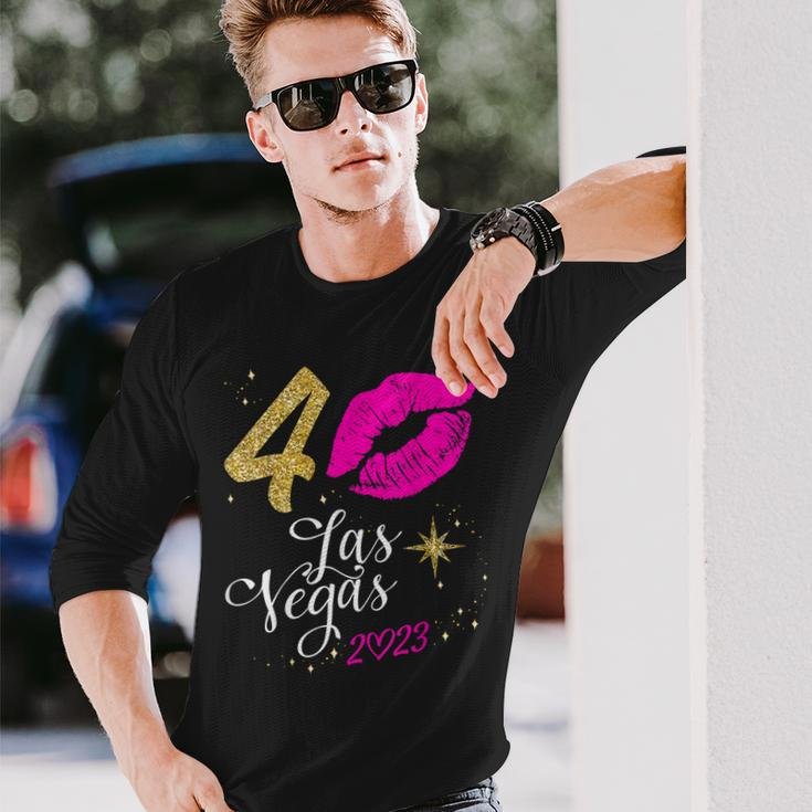 Las Vegas Girls Trip 2023 Vegas 40Th Birthday Squad Long Sleeve T-Shirt T-Shirt Gifts for Him