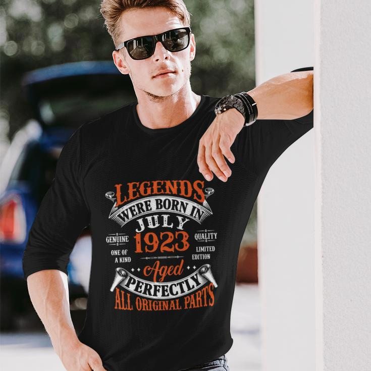 Legend 1923 Vintage 100Th Birthday Born In July 1923 Long Sleeve T-Shirt Gifts for Him
