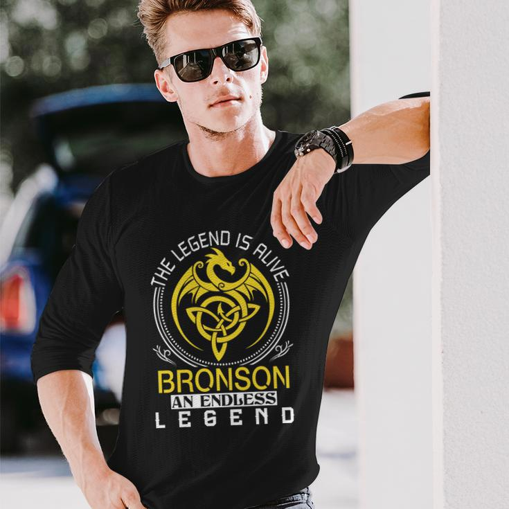 The Legend Is Alive Bronson Name Long Sleeve T-Shirt Gifts for Him