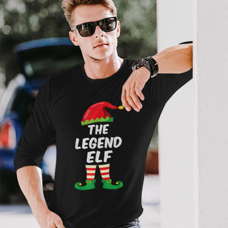 The Legend Elf Matching Christmas Costume Long Sleeve T-Shirt Gifts for Him