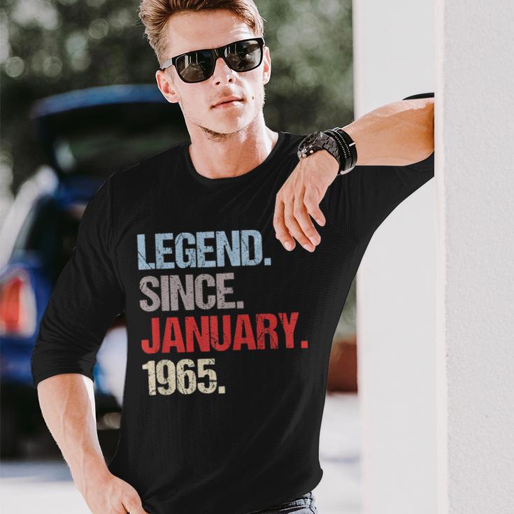 Legende Seit Januar 1965 Jahrgang Geburtstag Langarmshirts Geschenke für Ihn