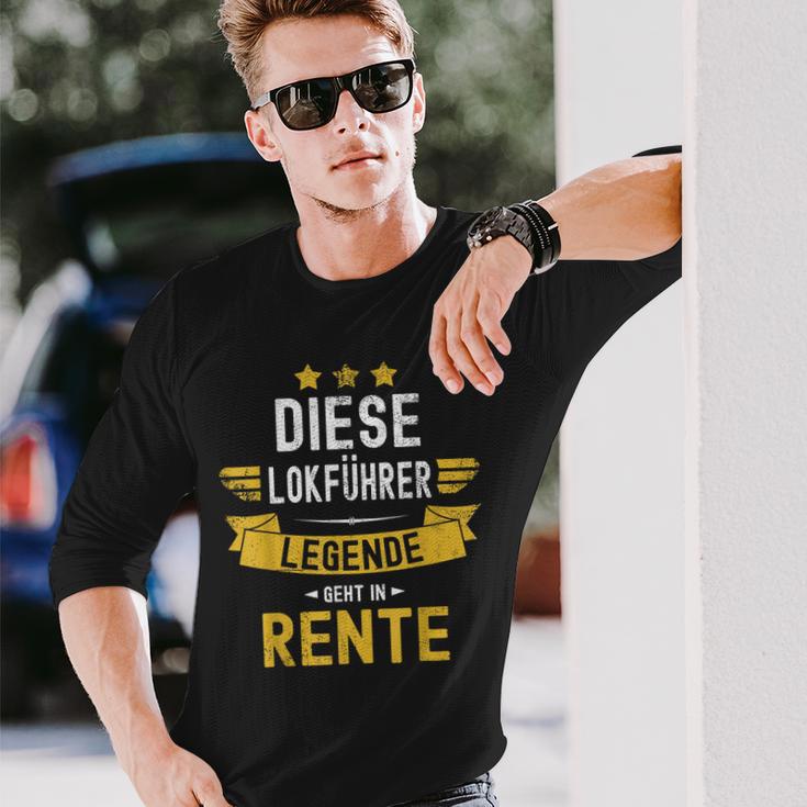 Lokführer Rentner Langarmshirts - Eisenbahn Legende in Rente Geschenke für Ihn