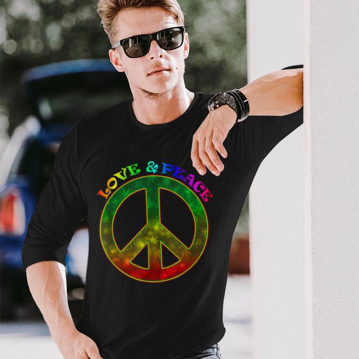 Love Peace 60Er 70Er Jahre Hippie-Kostüm Langarmshirts Geschenke für Ihn