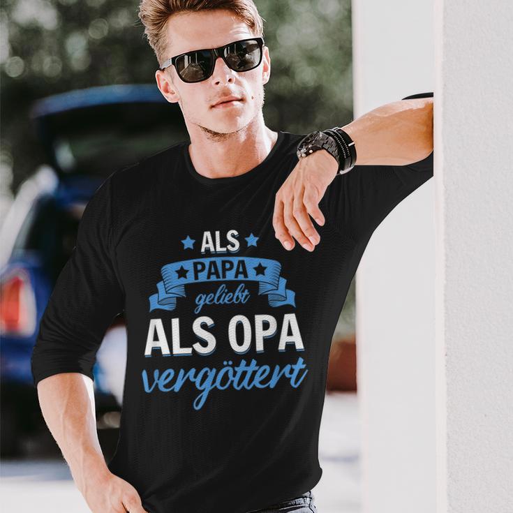 Mann Sohn Opa Vati Vater Als Papa Geliebt Als Opa Vergöttert Langarmshirts Geschenke für Ihn