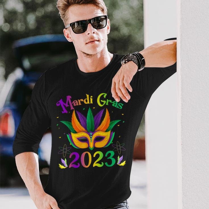 Mardi Gras 2023 Costume With Mask Long Sleeve T-Shirt Gifts for Him