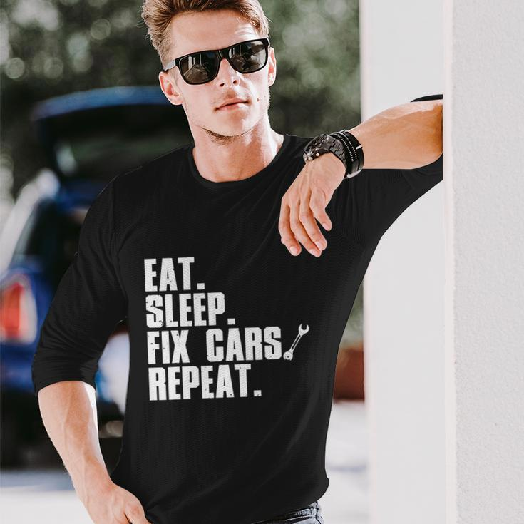 Mechanic For Dad Auto Garage Automobile Car Lover Long Sleeve T-Shirt Gifts for Him