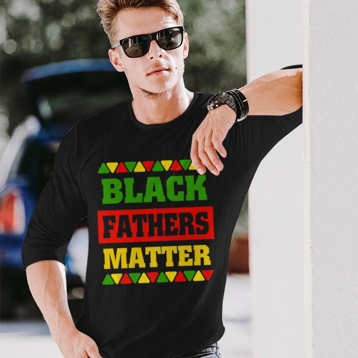 Mens Black Fathers Matter Black History Month & Father Day Idea Men Women Long Sleeve T-shirt Graphic Print Unisex Gifts for Him