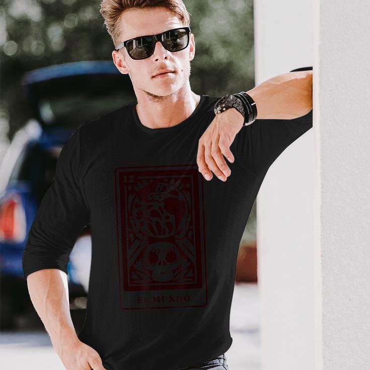 Mexikanische Tarotkarte V3 Langarmshirts Geschenke für Ihn