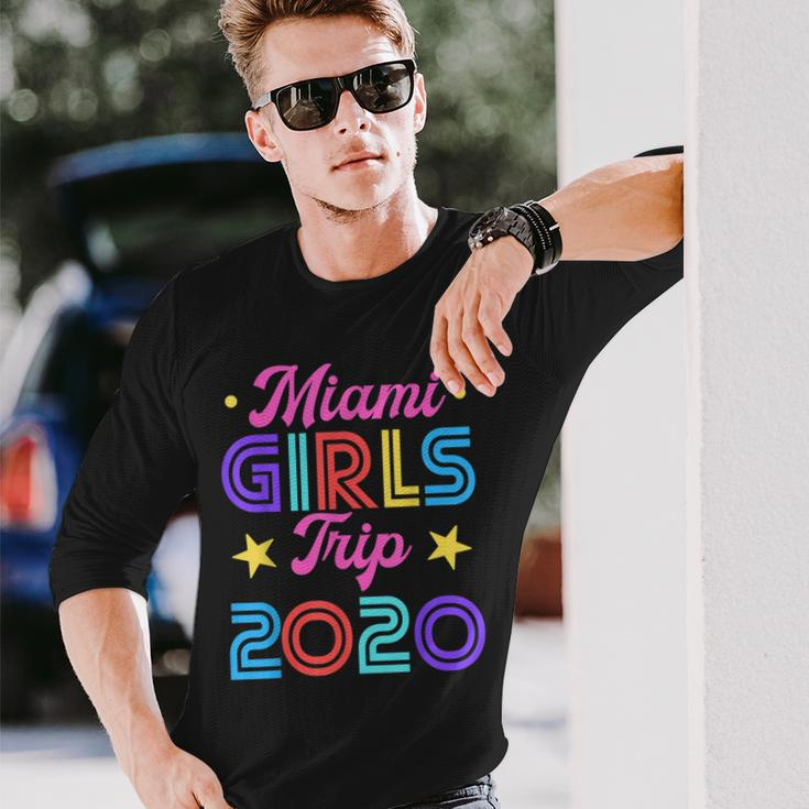 Miami Girls Trip 2020 Matching Squad Bachelorette Vacation Long Sleeve T-Shirt T-Shirt Gifts for Him