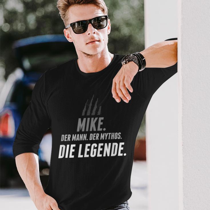 Mike Name Lustiger Spruch Vorname Geschenk Langarmshirts Geschenke für Ihn