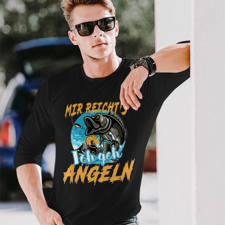 Mir Reichts Ich Geh Angeln Angel Angler Fischen Geschenk Langarmshirts Geschenke für Ihn