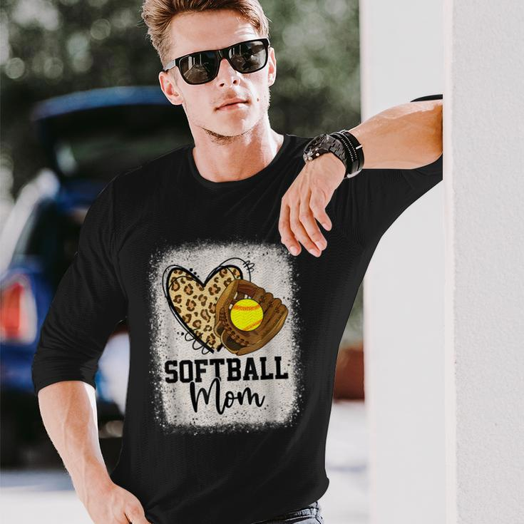 Mom Softball Leopard Softball Game Day Vibes Long Sleeve T-Shirt T-Shirt Gifts for Him