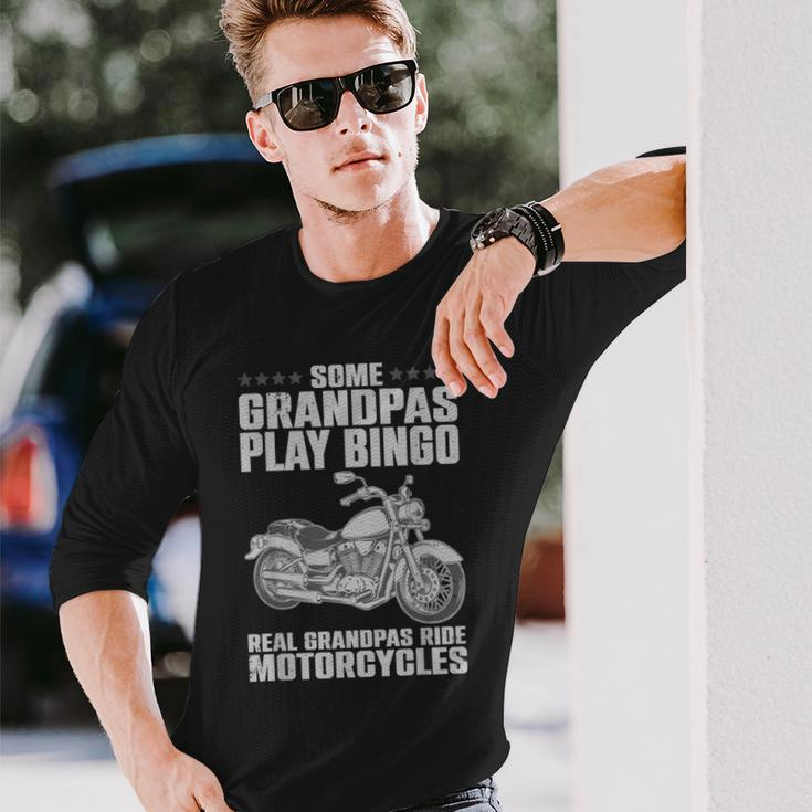 Motorcycle For Grandpa Dad Motorcycle Lovers Riders Long Sleeve T-Shirt Gifts for Him