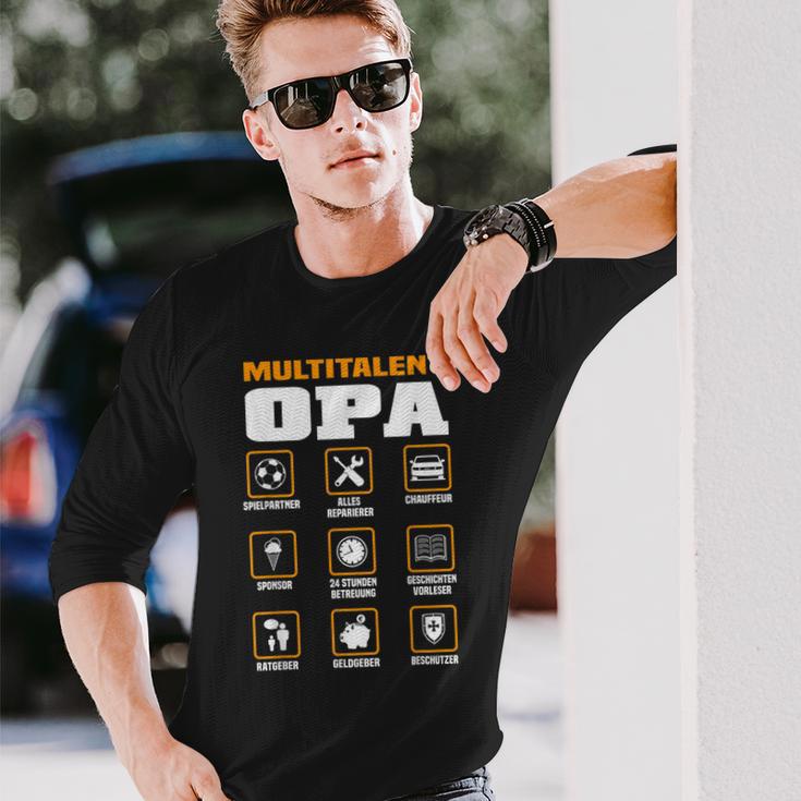 Multitalent Opa Langarmshirts mit lustigen Icons, Langarmshirts für Großväter Geschenke für Ihn