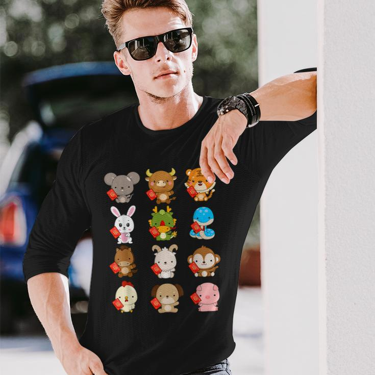 New Year Chinese 2023 Zodiac Animal Lunar New Year Long Sleeve T-Shirt Gifts for Him