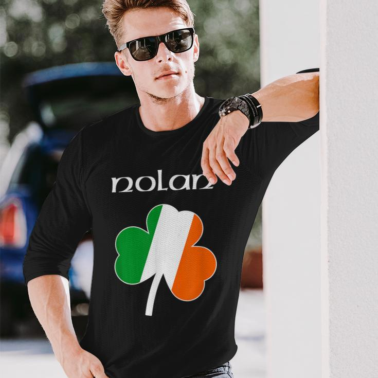 Nolan Reunion Irish Name Ireland Shamrock Long Sleeve T-Shirt Gifts for Him