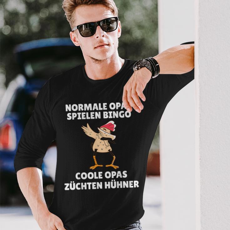 Normale Opas Spielen Bingo Coole Opas Züchten Hühner Langarmshirts Geschenke für Ihn