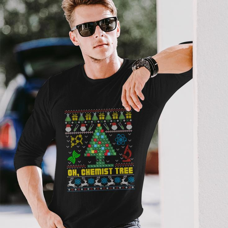 Oh Chemist Tree Chemistree Chemistry Ugly Christmas Sweater Meaningful Long Sleeve T-Shirt Gifts for Him