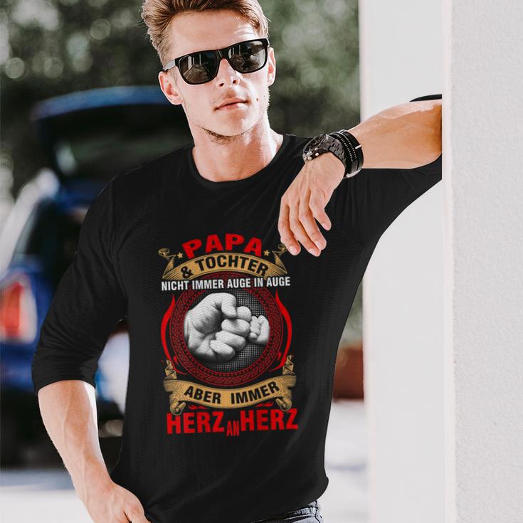 Papa Tochter Herz An Herz Lustiges Partnerlook Vatertag Langarmshirts Geschenke für Ihn