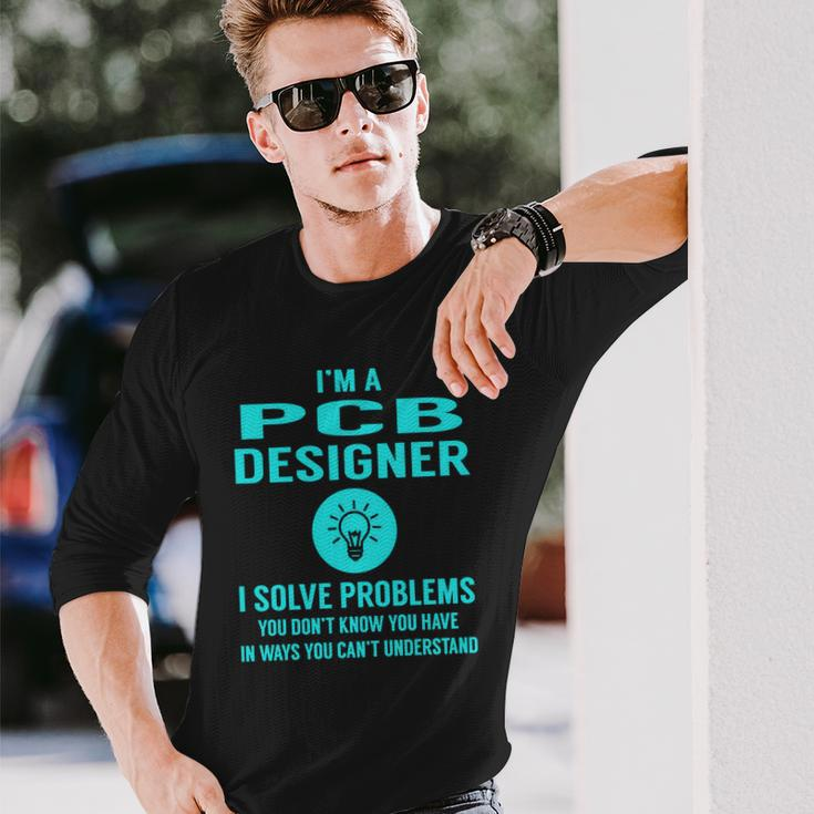 Pcb er Men Women Long Sleeve T-Shirt T-shirt Graphic Print Gifts for Him