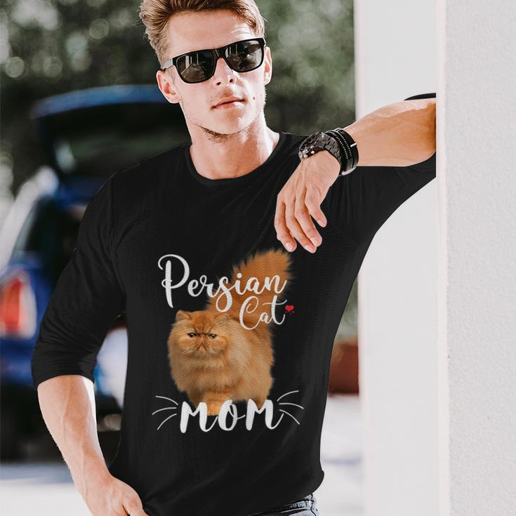 Persian Cat Mom Female Cat Owner Persian Kitty Long Sleeve T-Shirt Gifts for Him