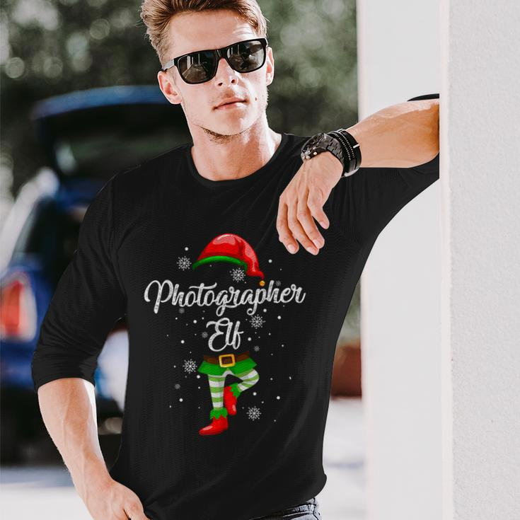 Photographer Elf Costume Funny Christmas Gift Team Group Men Women Long Sleeve T-shirt Graphic Print Unisex Gifts for Him