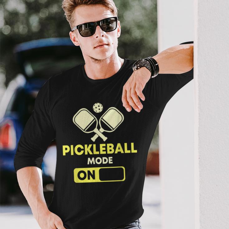 Pickleball Modus Ein Pickleball Schläger Und Ball Langarmshirts Geschenke für Ihn