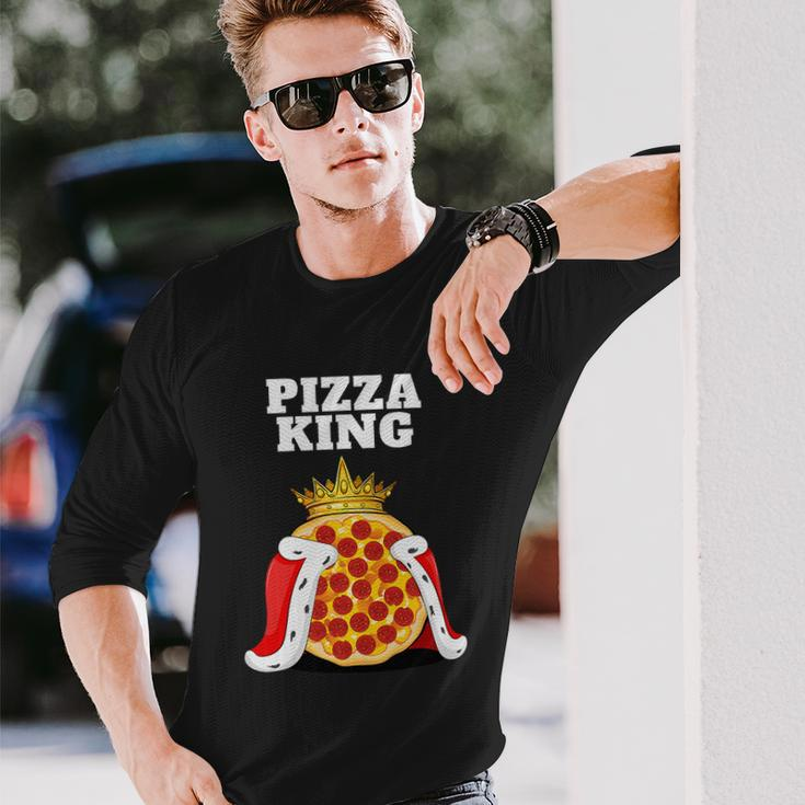 Pizza King Pizza Lover Cute Pizza Foodie Long Sleeve T-Shirt Gifts for Him