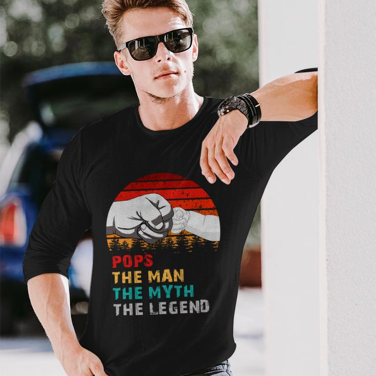 Pops The Man The Myth The Legend Long Sleeve T-Shirt Gifts for Him