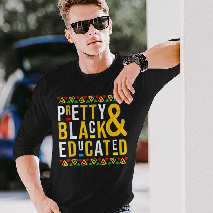 Pretty Black And Educated African Women Black History Month V7 Long Sleeve T-Shirt Gifts for Him