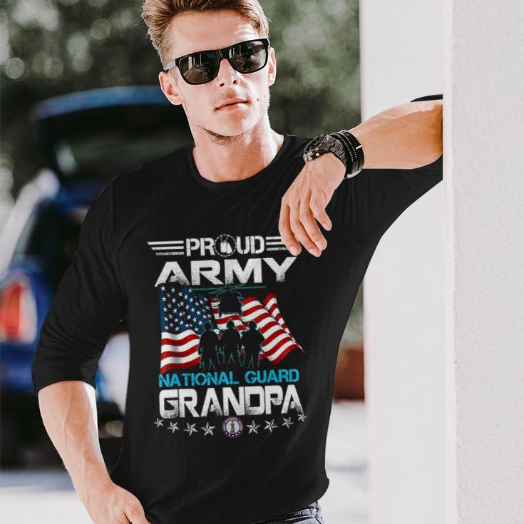 Proud Army National Guard Grandpa US Military Long Sleeve T-Shirt Gifts for Him