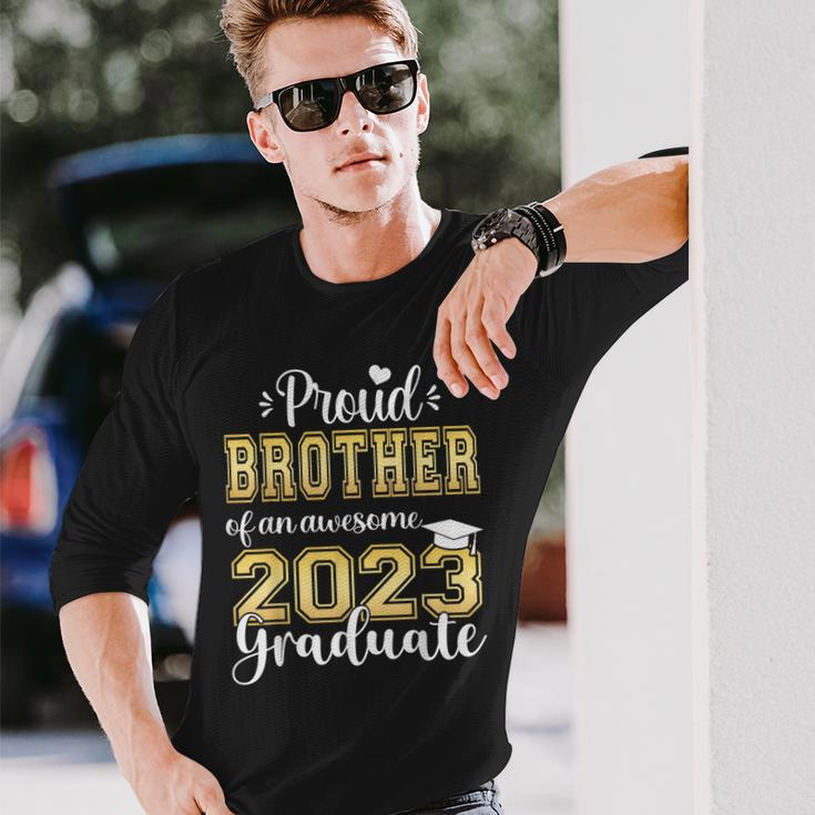 Proud Brother Of A Class Of 2023 Graduate Senior 23 Long Sleeve T-Shirt T-Shirt Gifts for Him