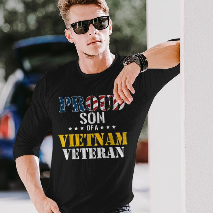 Proud Son Of A Vietnam Veteran Us Veterans Day Long Sleeve T-Shirt Gifts for Him