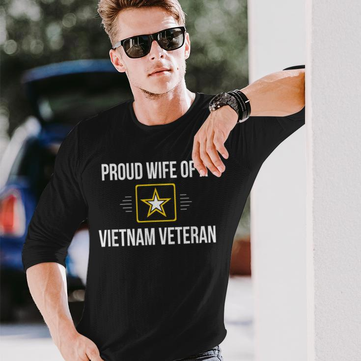 Proud Wife Of A Vietnam Veteran - Men Women Long Sleeve T-shirt Graphic Print Unisex Gifts for Him
