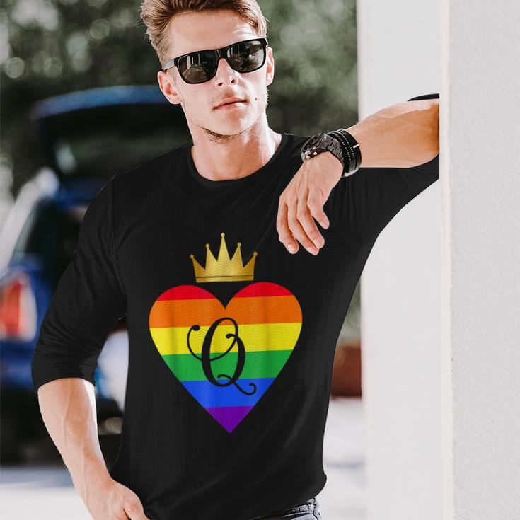 Queen Couples Matching Bridal Wedding Lgbtq Long Sleeve T-Shirt Gifts for Him