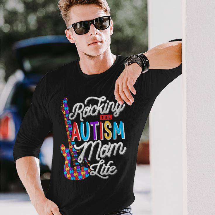 Rocking The Autism Mom Life Autism Awareness Long Sleeve T-Shirt T-Shirt Gifts for Him