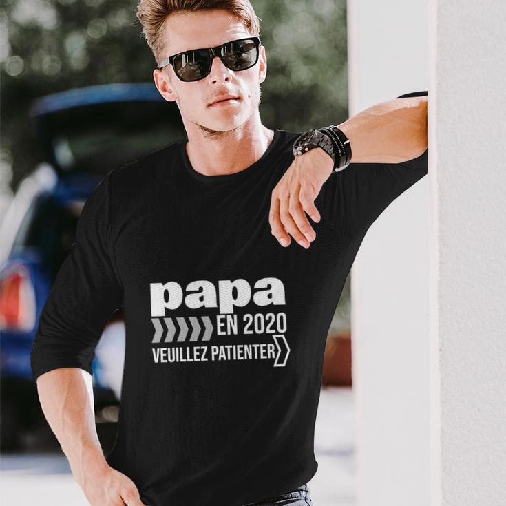 Schwarzes Herren Langarmshirts - Papa 2020 Warten Lustiges Design Geschenke für Ihn