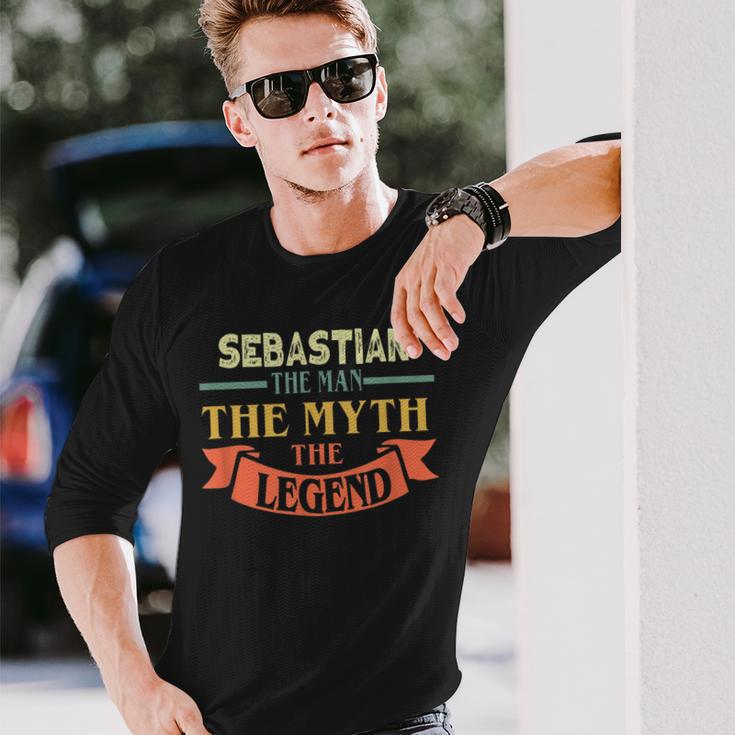 Sebastian Der Mann Mythos Legende Langarmshirts, Personalisiert Geschenke für Ihn