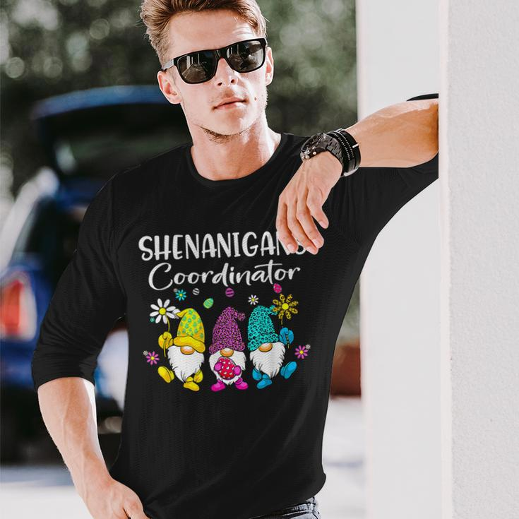 Shenanigans Coordinator Bunny Gnome Rabbit Easter Day Long Sleeve T-Shirt Gifts for Him