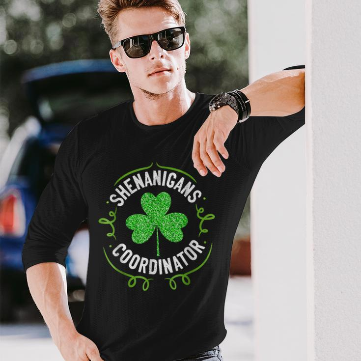 Shenanigans Coordinator Matching Teacher St Patricks Day Long Sleeve T-Shirt Gifts for Him