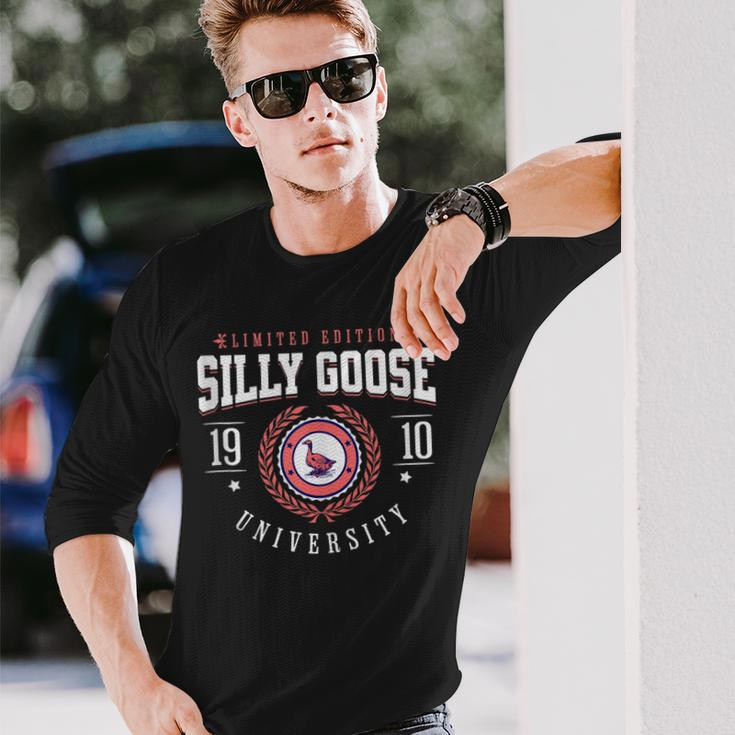 Silly Goose University College Meme Long Sleeve T-Shirt T-Shirt Gifts for Him