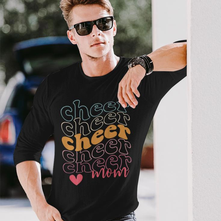 Smile Cheer Mom Retro Cheerleading Mom Game Day Cheer Long Sleeve T-Shirt T-Shirt Gifts for Him