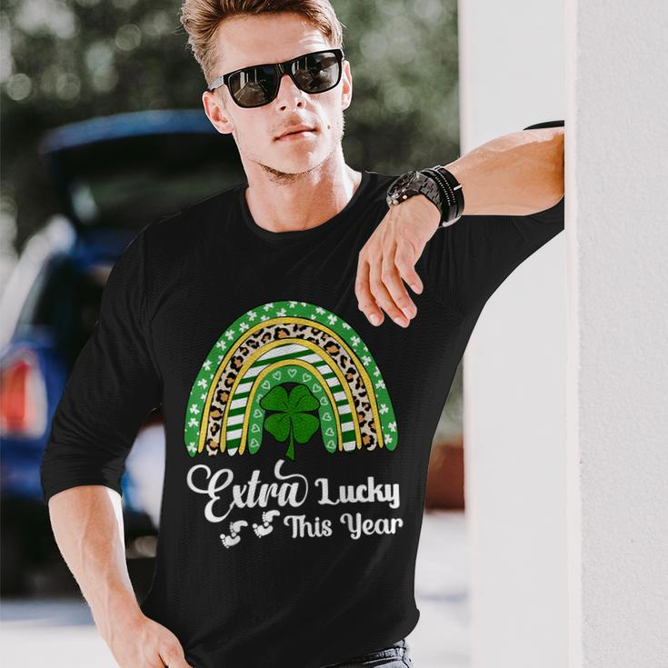 St Pattys Pregnancy Announcement St Patricks Day Pregnant Long Sleeve T-Shirt Gifts for Him