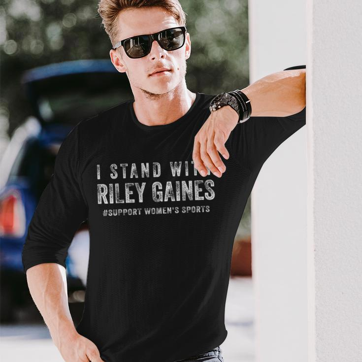 I Stand With Riley Gaines Long Sleeve T-Shirt Gifts for Him